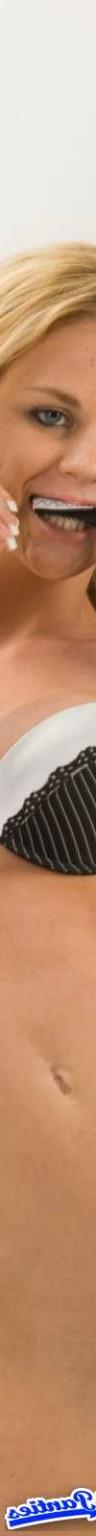 18P Chasen black and white thong panties and a matching bra she gives us some great 