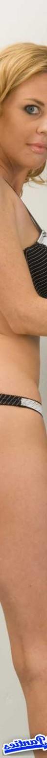 18P Chasen black and white thong panties and a matching bra she gives us some great 