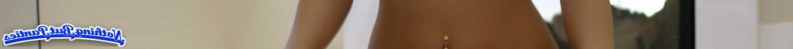 18P Ashlee yellow cotton panties and some striped socks in the bathroom