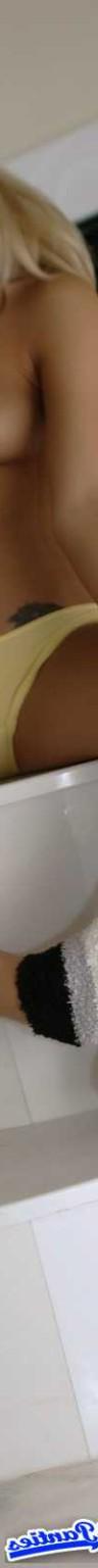 18P Ashlee yellow cotton panties and some striped socks in the bathroom
