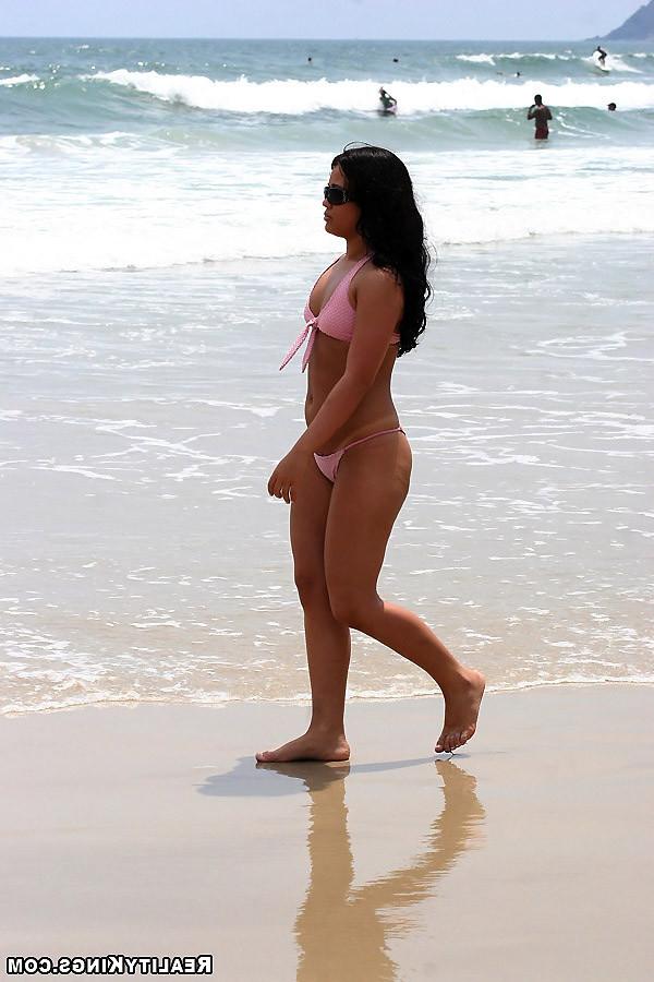 18P Hot brazilian babe jolie rides a hard cock in these outdoor beach style pics