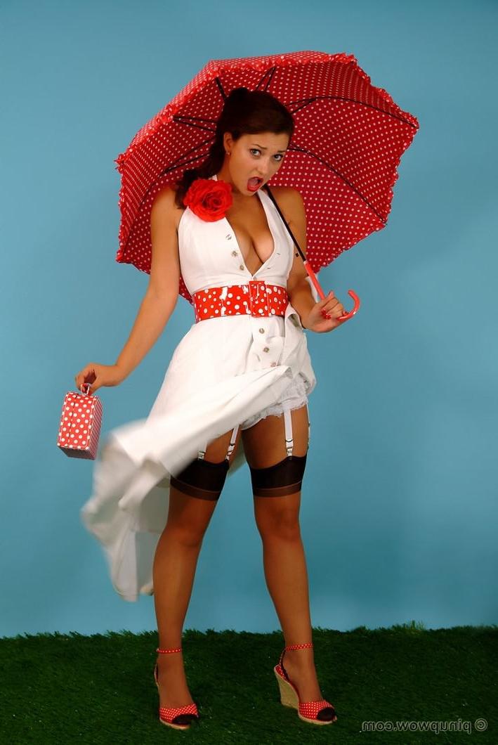 15P Stocking pinup model with big boobs