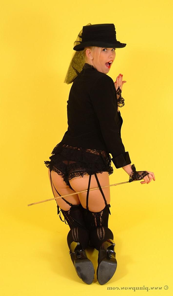 16P Hot blonde girl in stockings and sexy hat