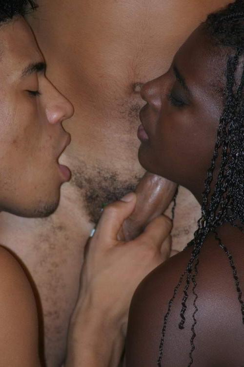 15P The only thing these two studs enjoy more than an ebony hottie is a hard cock up