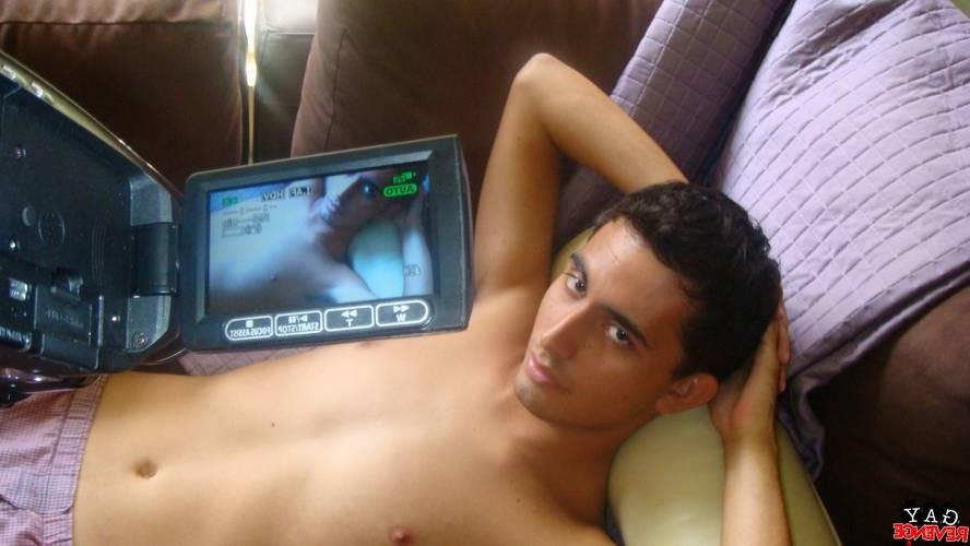 15P Busty gay sucked and fucked on his bed