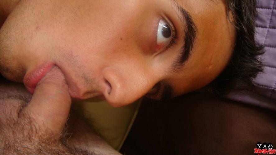 15P Busty gay sucked and fucked on his bed