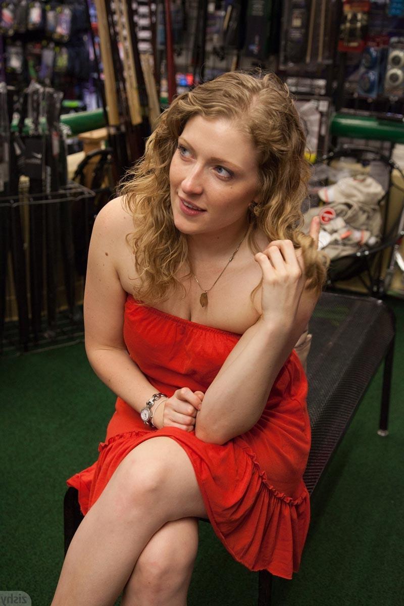12P Curvy babe in a red dress