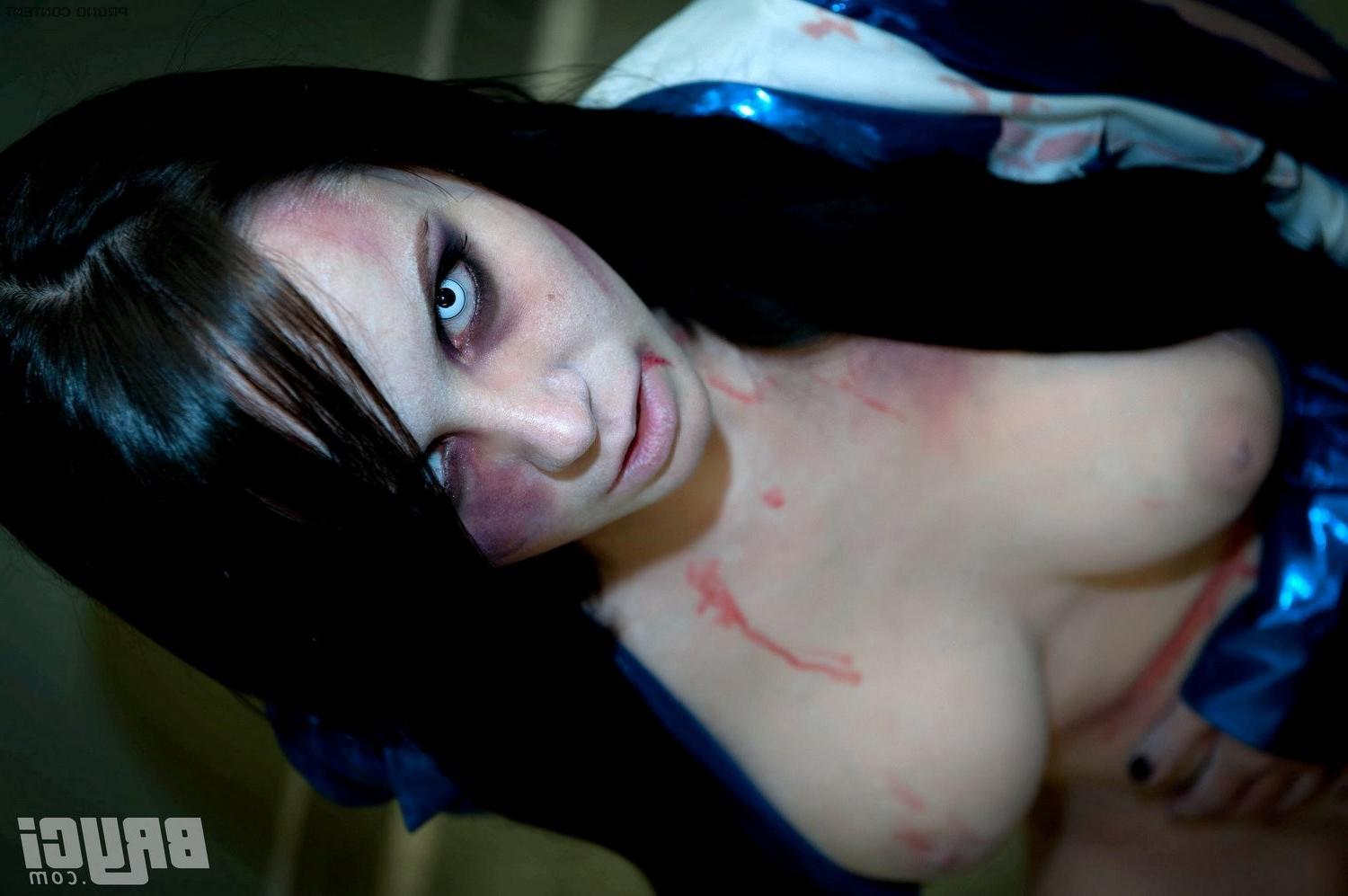 15P Big boob zombie cheergirl