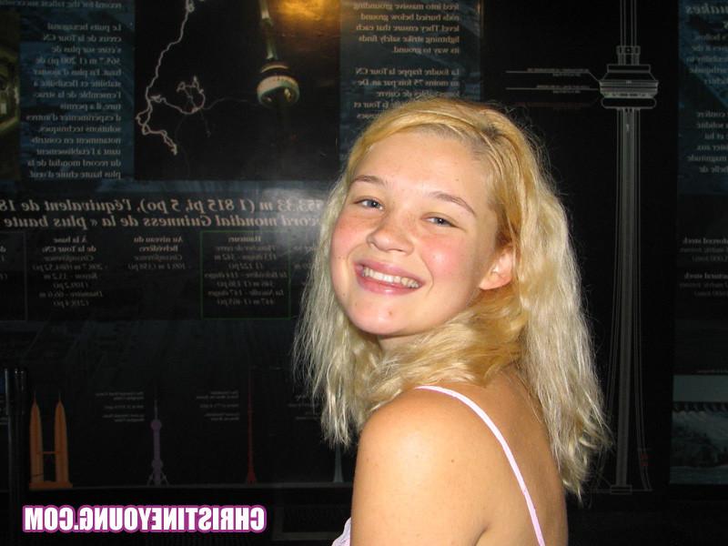 15P Two sexy teens Christine Young and a friend posing for you