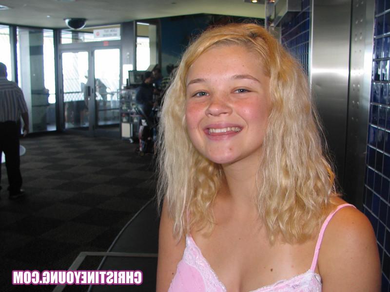 15P Two sexy teens Christine Young and a friend posing for you