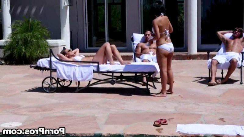 16P Bikini babe Dillon Harper banged in a stylish orgy