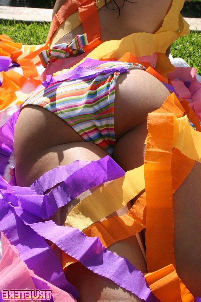 16P Teen girl in bikini outside