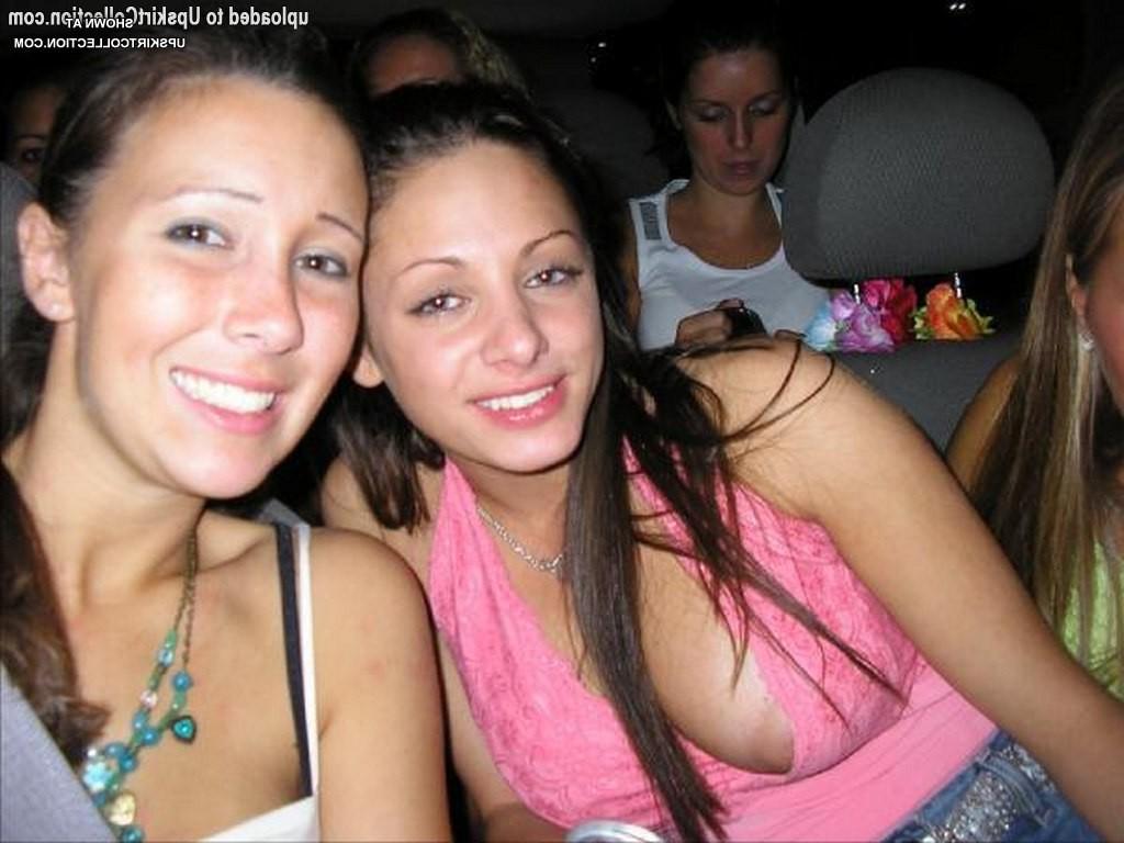 12P Bosomy chicks boast their tits and show upblouse