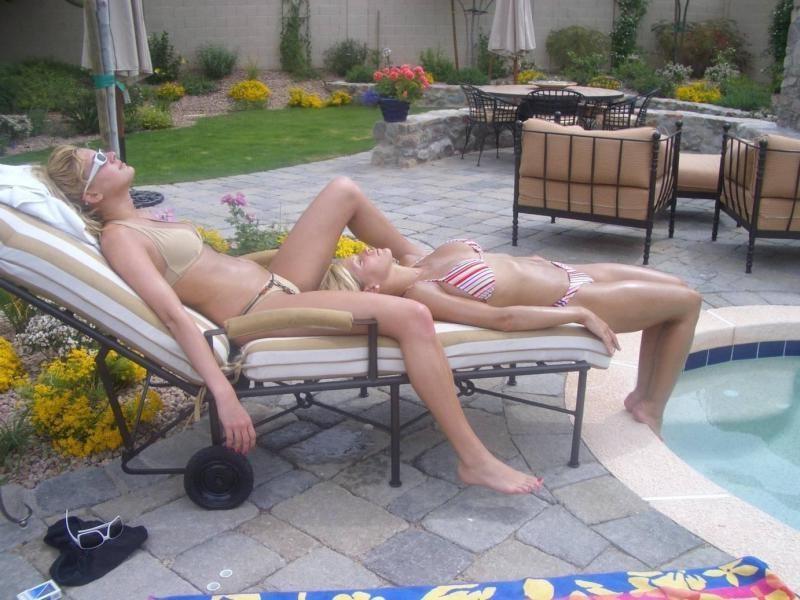 12P Dolls in bikini panties get spied on the beach