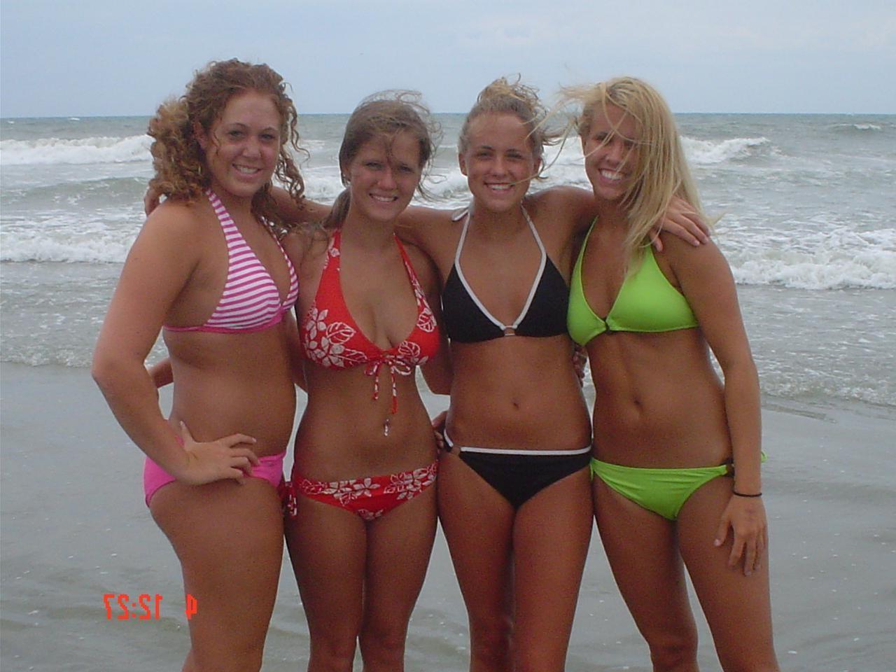 20P College amateur teens in bikinis