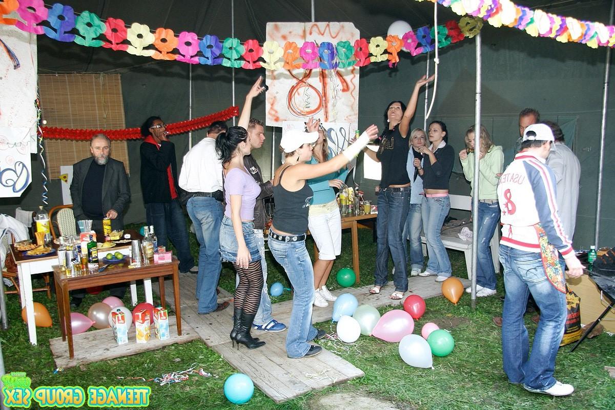14P Hot teen is ready to suck first cock at her birthday party