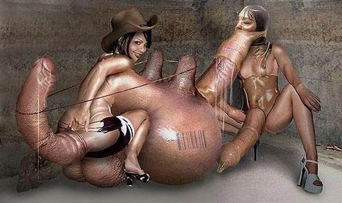 16P Drawings of females with males private parts