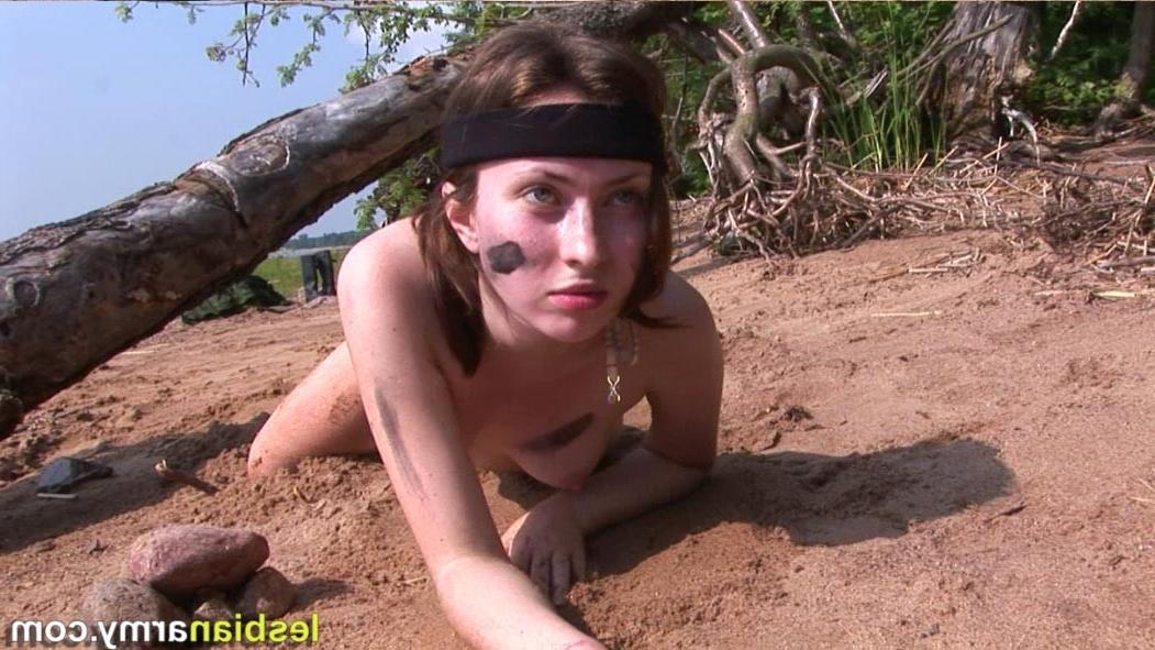12P Lesdom sergeant drills and fucks a nude swaddie