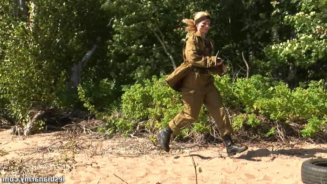 12P Military lesdom bitch exhausts a nude soldier
