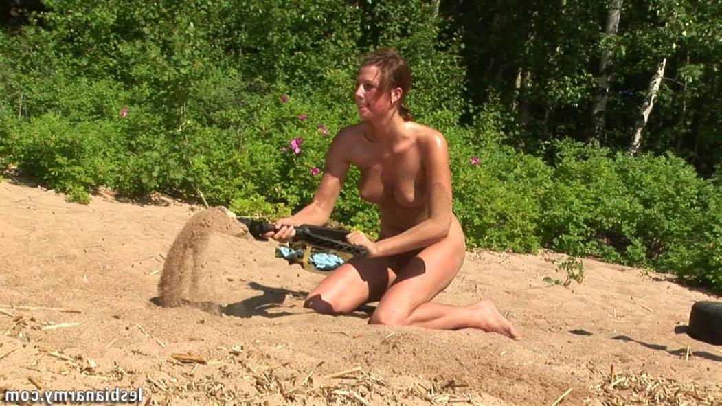 12P Lesbian sergeant brutalizes an army babe