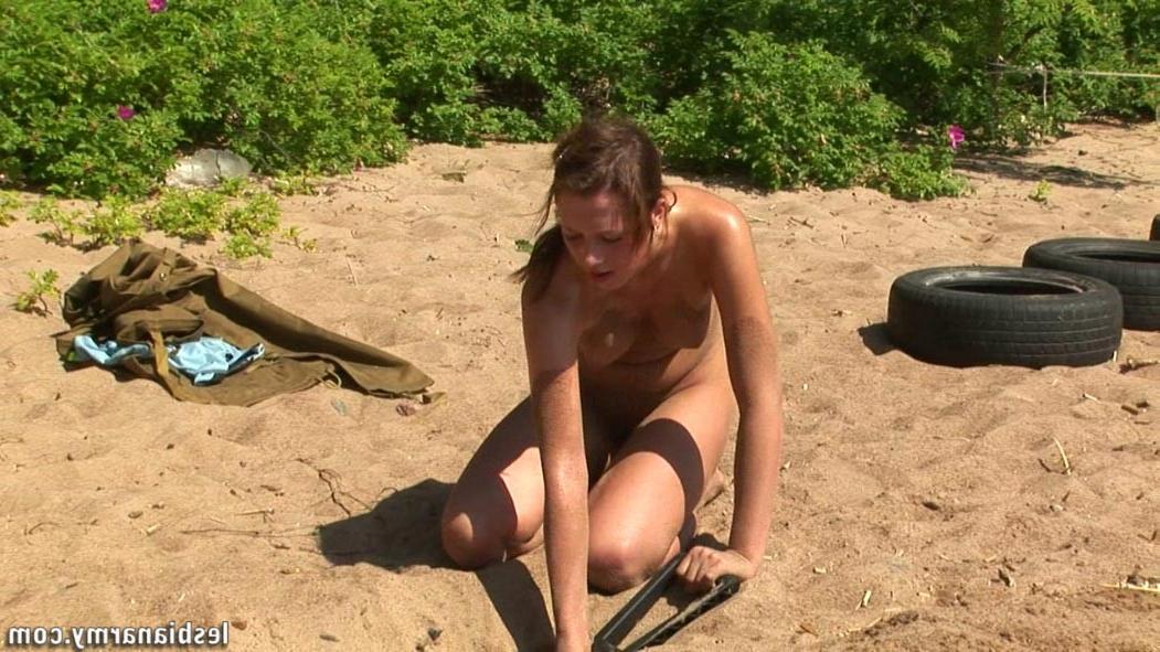 12P Lesbian sergeant brutalizes an army babe