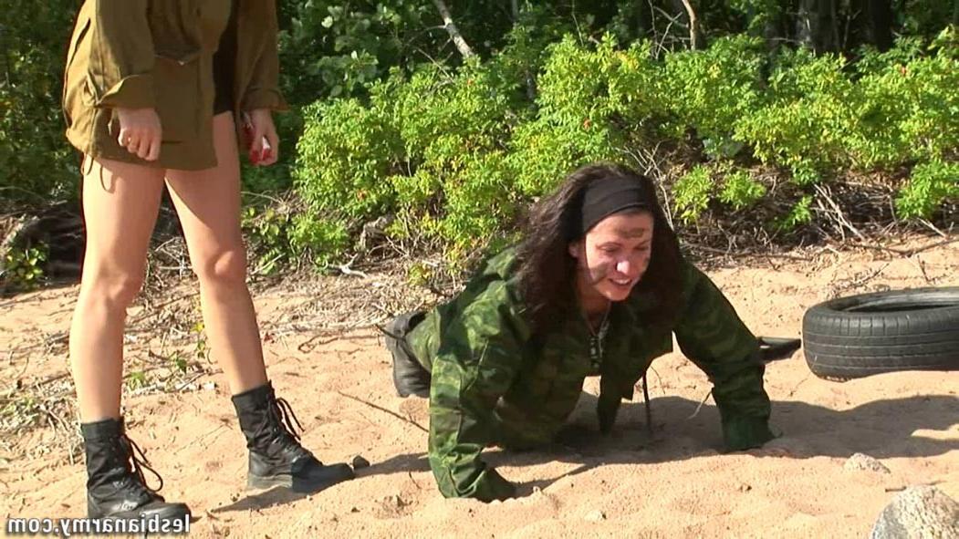 12P Military babe trained nude in the boots