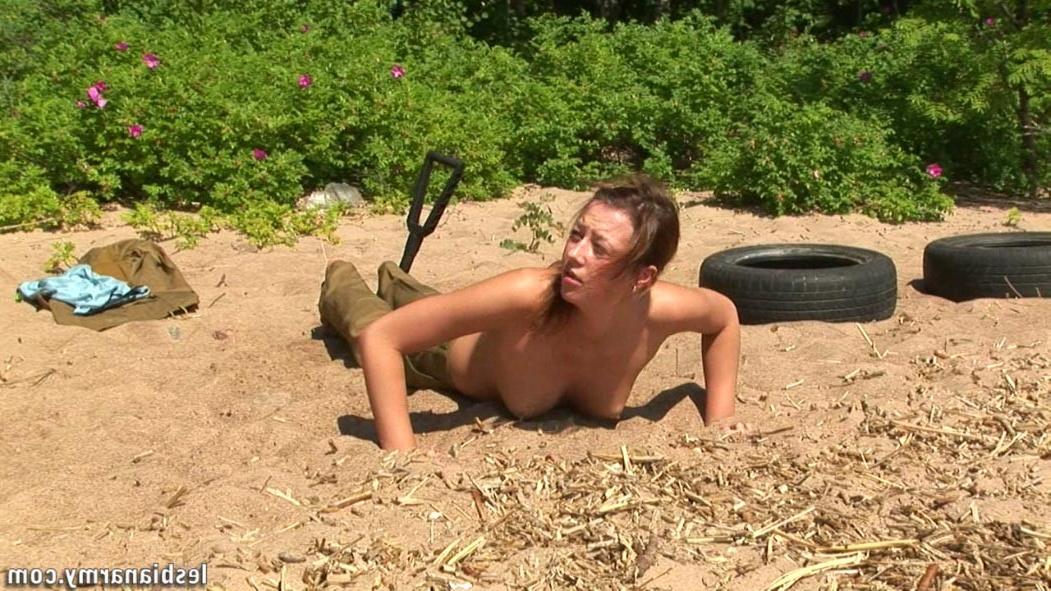 12P Lady sergeant drills a dutiful army girl