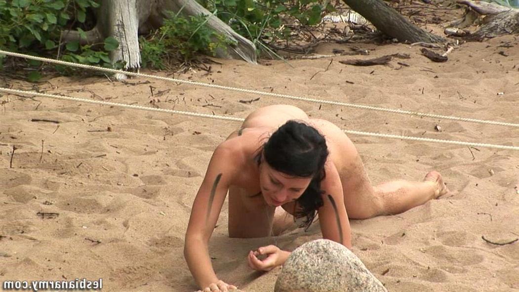 12P Jumping boobs of a military naked babe