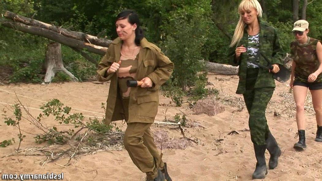 12P Group military training of nude chicks