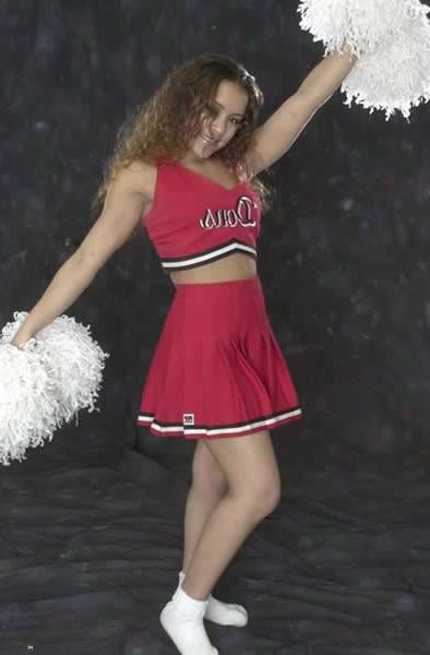 16P Ebony girl stripping her cheerleader uniform