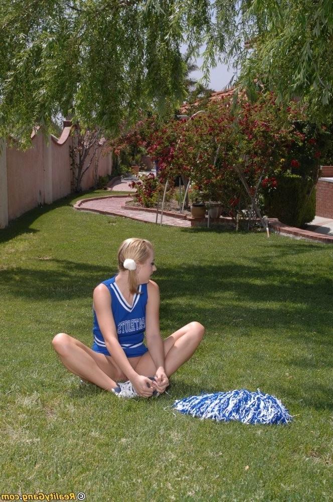16P Naughty blonde cheerleader Lexi Belle get fucked hard outdoor