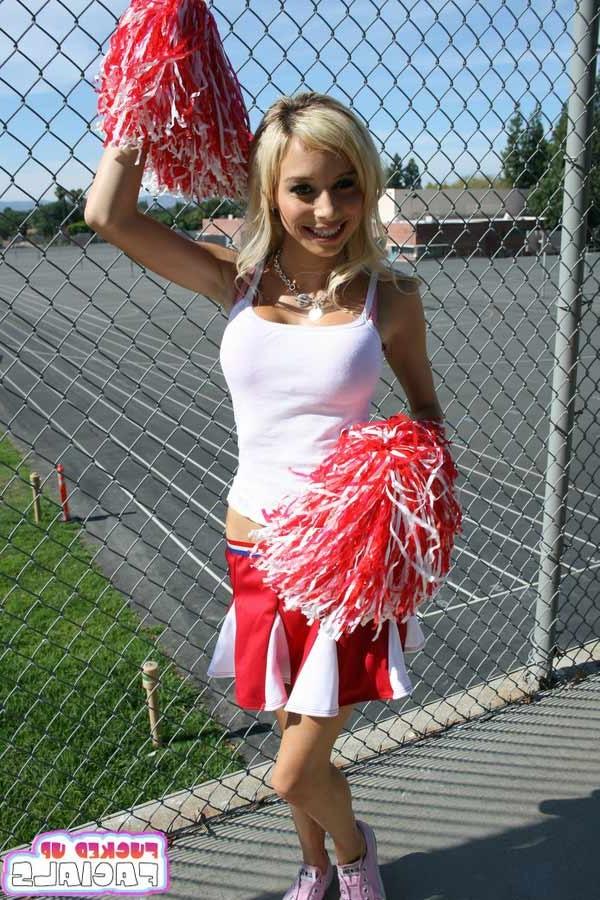 16P Sexy blonde cheerleader in hardcore sex and extreme facial