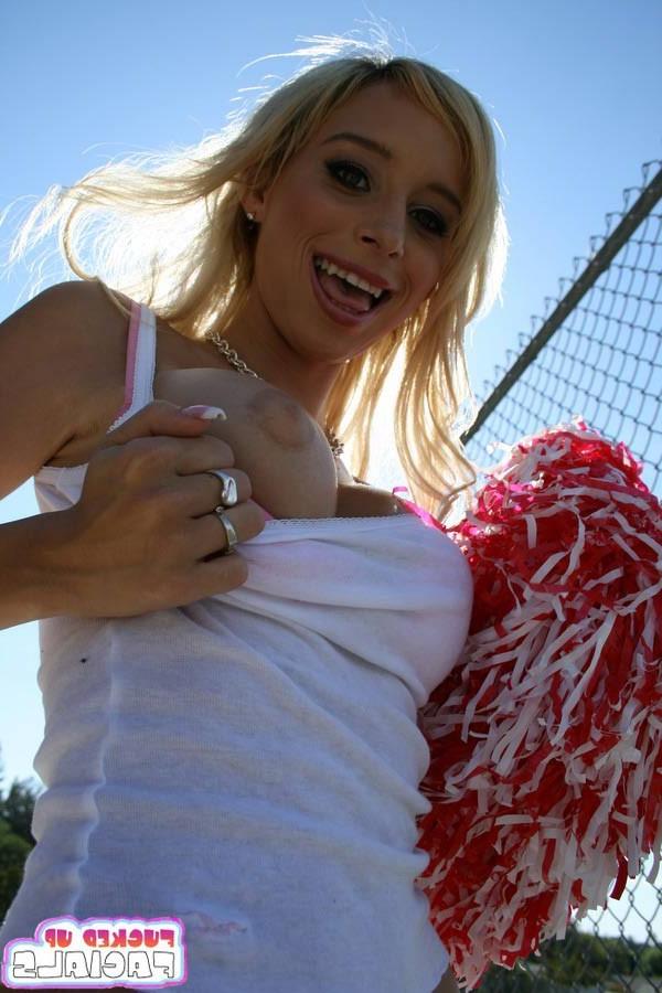 16P Sexy blonde cheerleader in hardcore sex and extreme facial