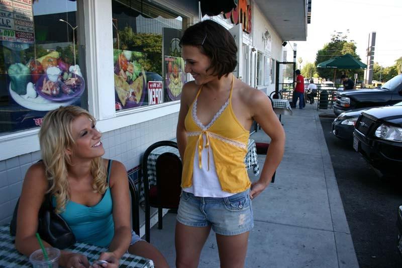 16P Hot blonde and brunette lesbian having sex with toys