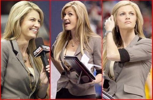 15P Erin Andrews glamorous blonde newscaster hard at work