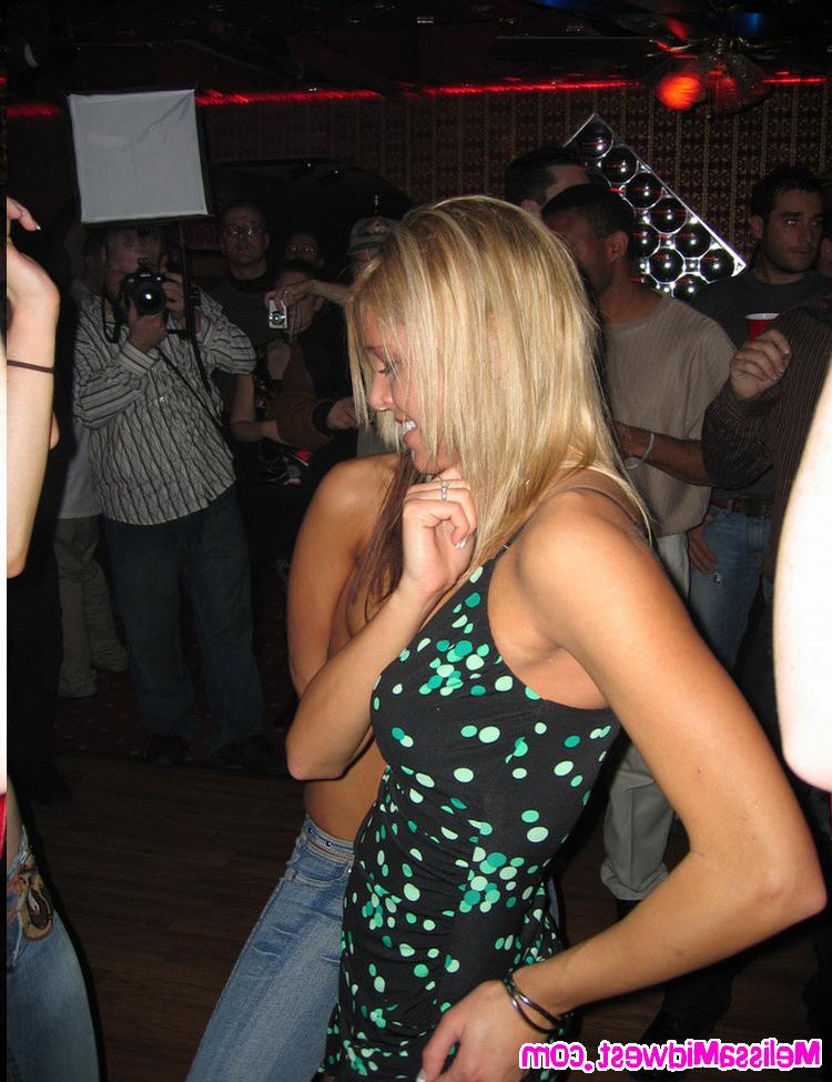 15P Hot blonde folling around naked public