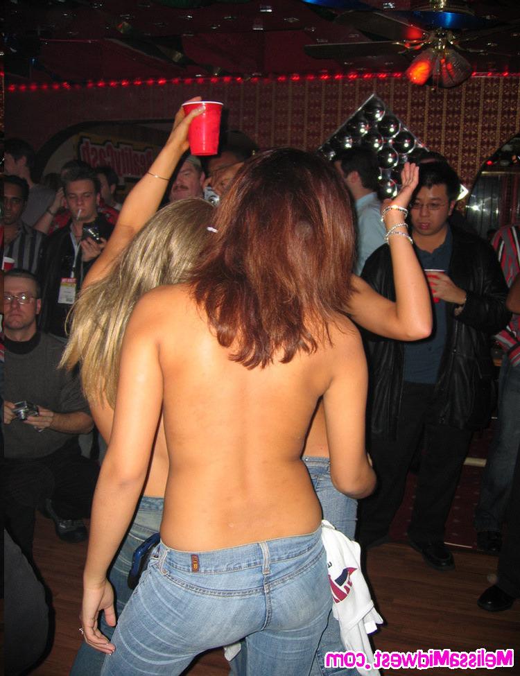 15P Hot blonde folling around naked public