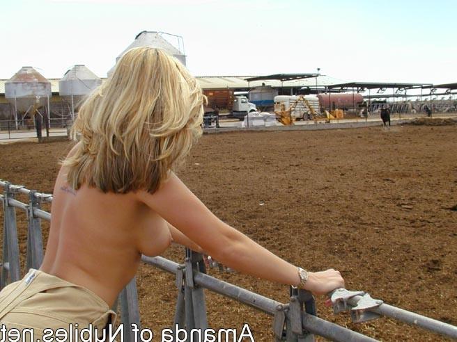 15P Busty teens tits bare outdoors at the farm