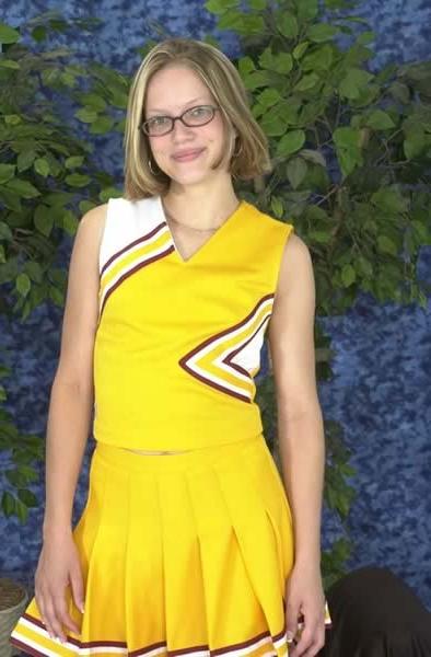 15P Cute cheerleader with glasses