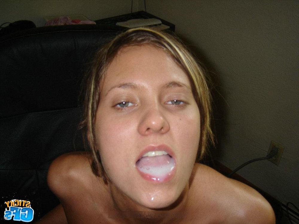 15P Cute teen girlfriends get blasted with jizz