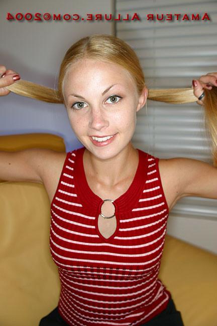14P Petite blondie on her knees milking cock dry