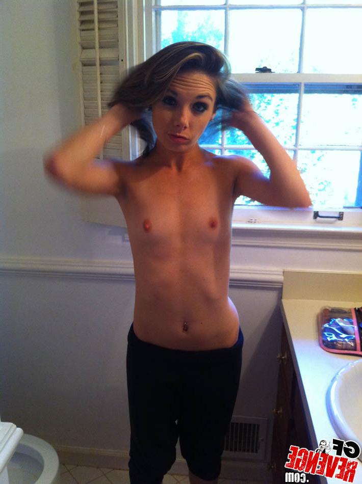 15P Skinny amateur GF jerks and sucks cock in bathroom