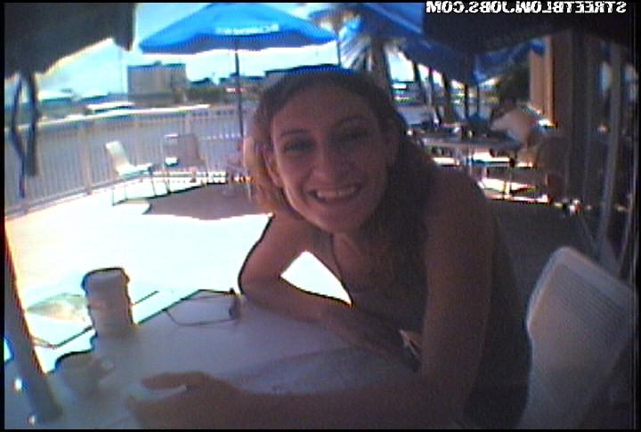 15P Curly brunette haired amateur getting naked and sucking cock