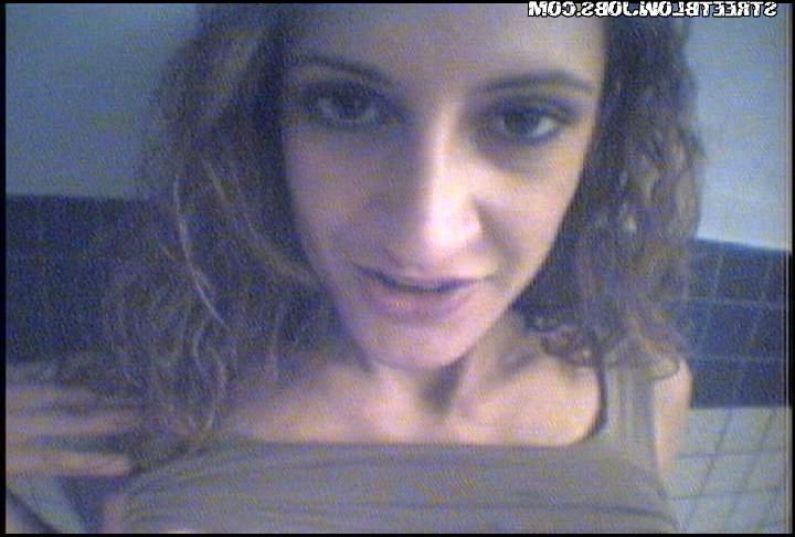 15P Curly brunette haired amateur getting naked and sucking cock