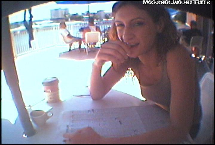 15P Curly brunette haired amateur getting naked and sucking cock