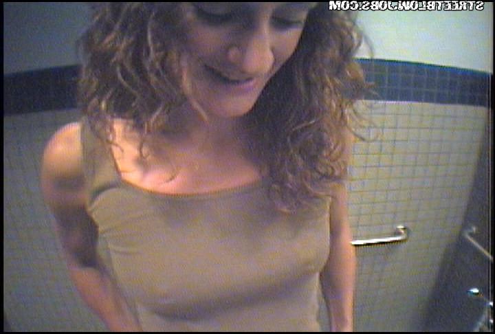 15P Curly brunette haired amateur getting naked and sucking cock