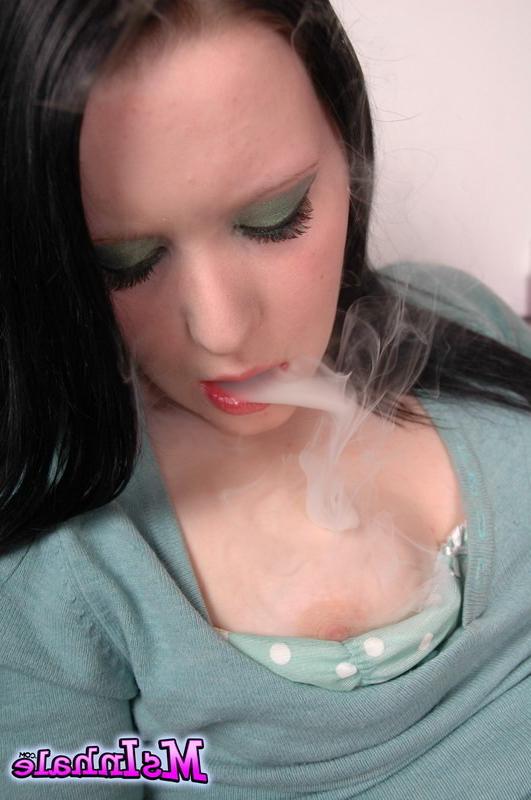 16P Slutty teen secretary is allowed to smoke  play at work