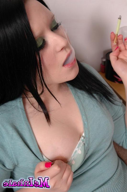 16P Slutty teen secretary is allowed to smoke  play at work