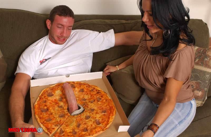 16P Dark haired sausage lover digs right in