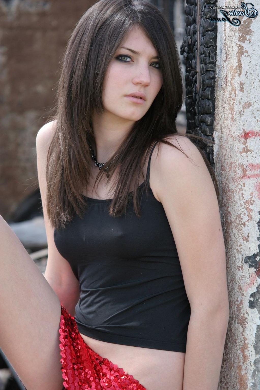 15P Sadie Jones in miniskirt and top